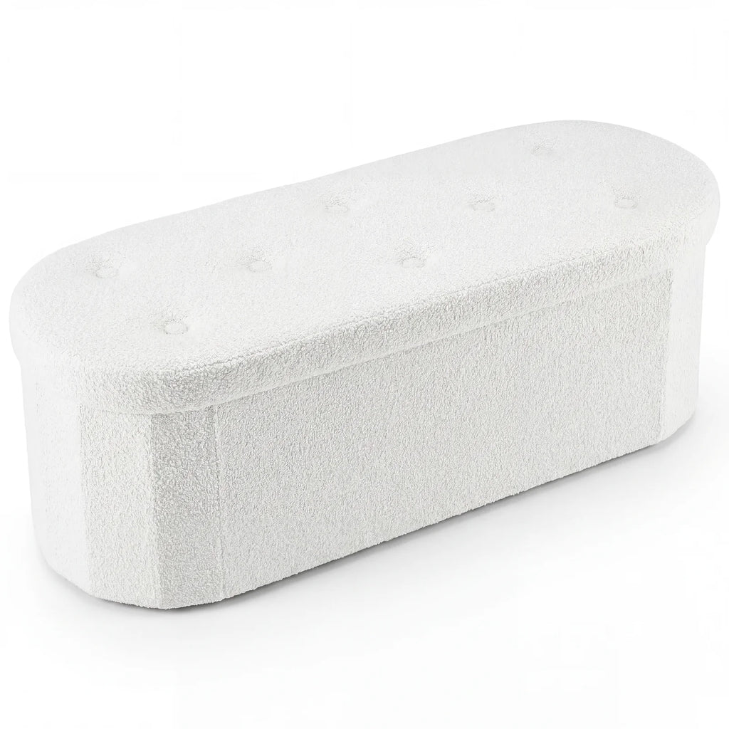 30/43IN Folding Storage Ottoman Bench
