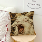 Screaming Goat Pillow Cover