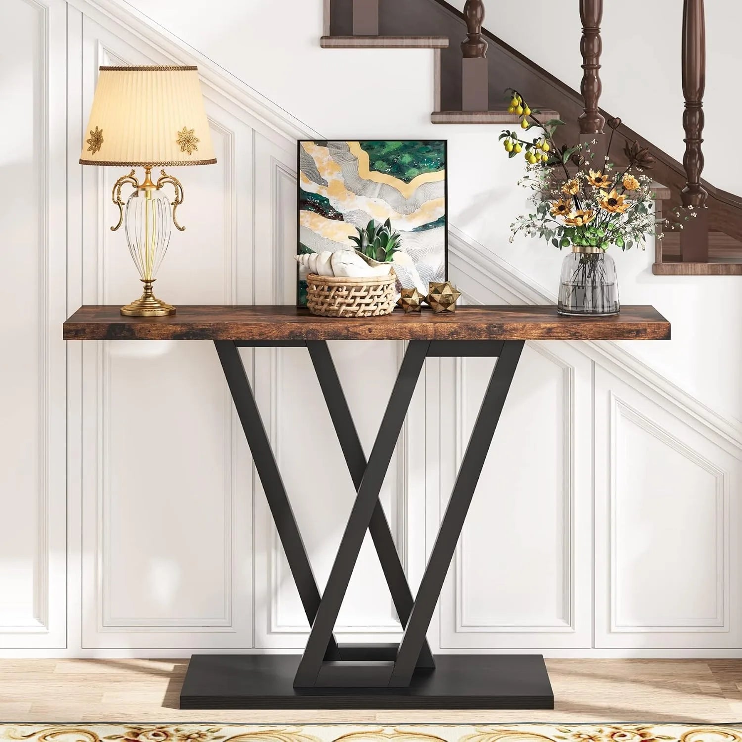 Consol Industrial Hallway Table
