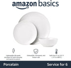 18-Piece White Porcelain Dinnerware Set