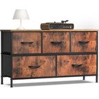 Display Cabinet / 5 Fabric Drawers
