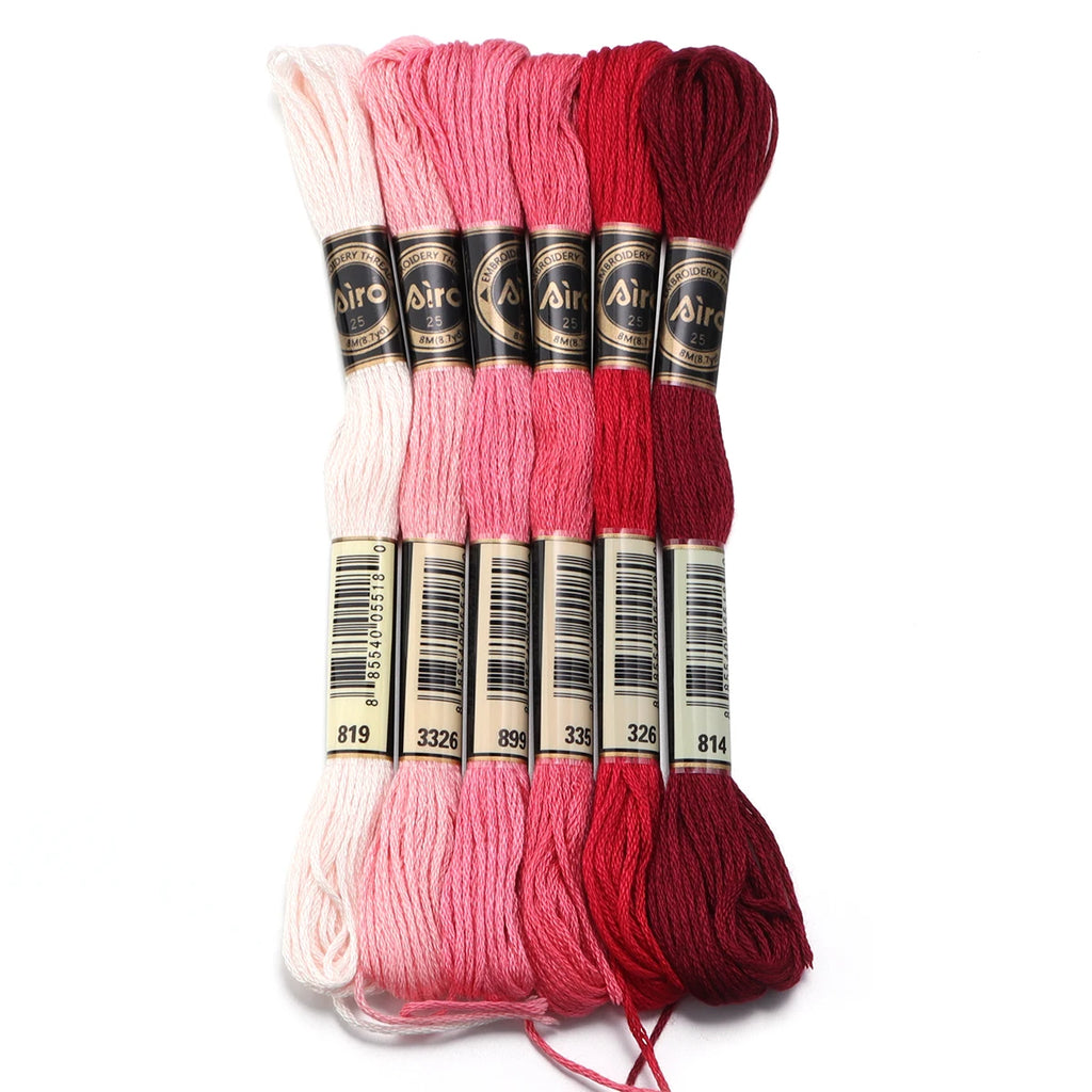 6pcs/lot Colorful Polyester Embroidery Thread