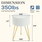 Round Velvet Stool