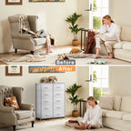5/7/10 White Fabric Drawers Cabinet