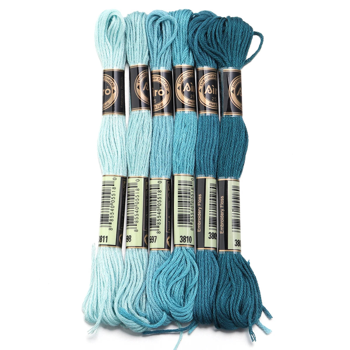 6pcs/lot Colorful Polyester Embroidery Thread