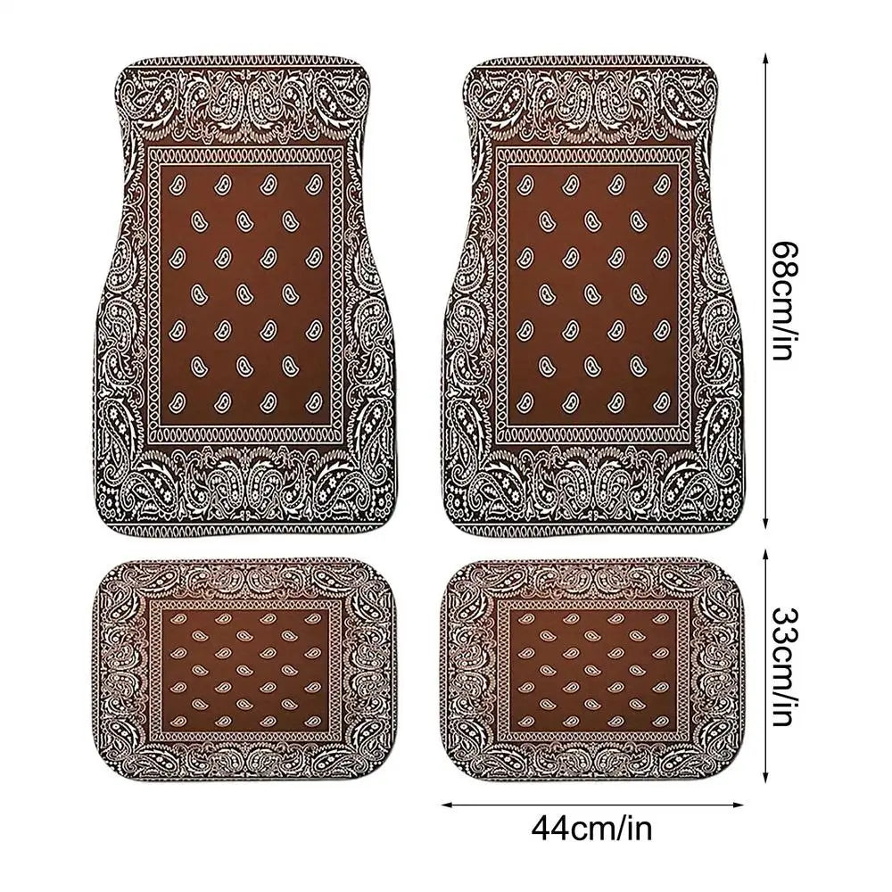 4Pcs/set Bohemian Car Mats