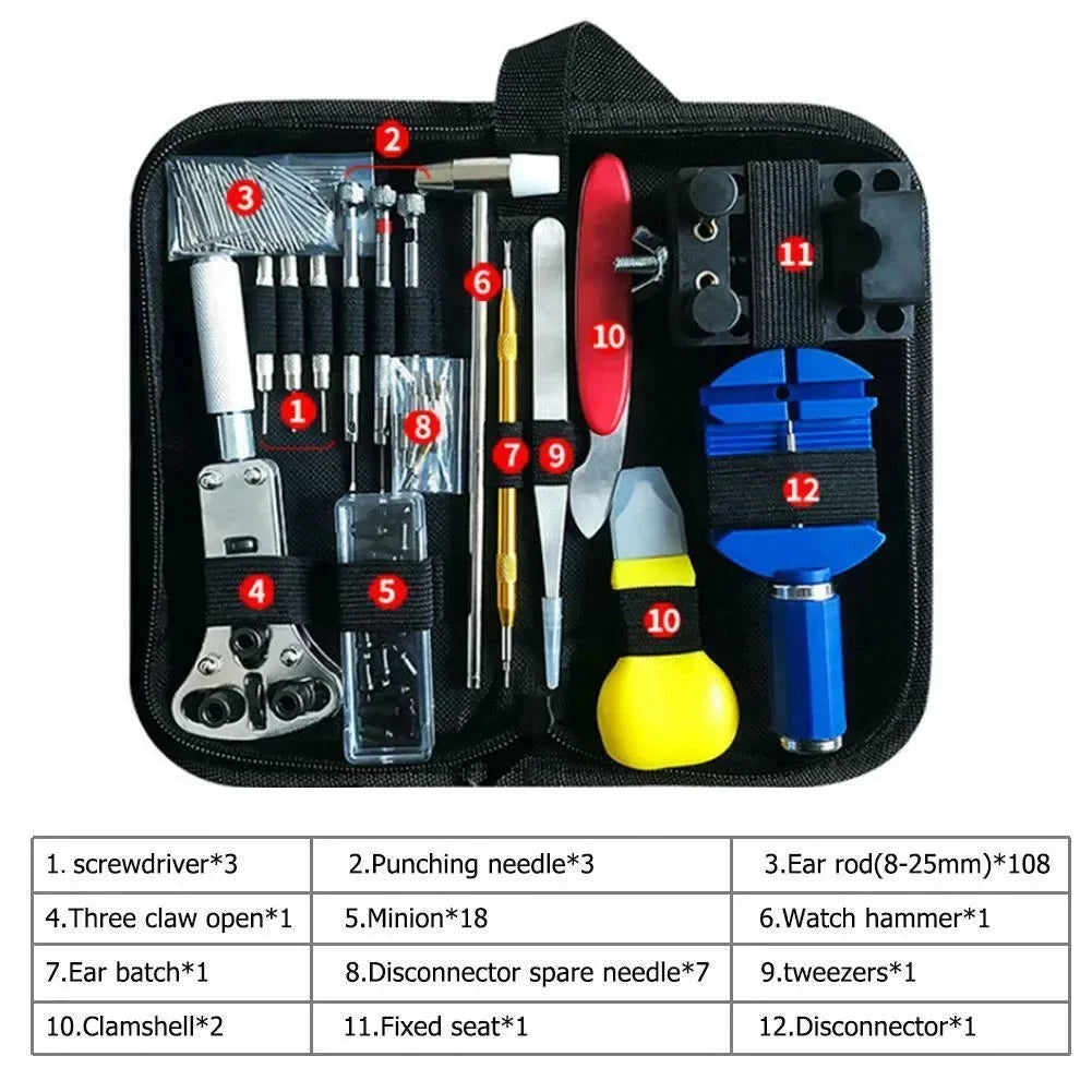 147Piece/Set Watch Opener Repair Kit