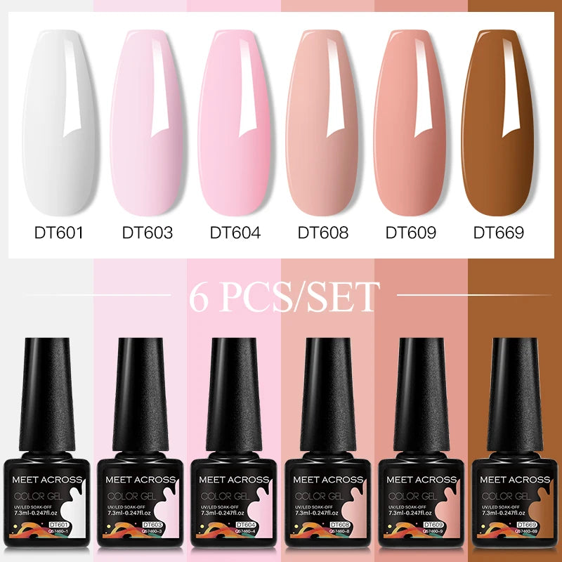 6pc Nail Gel Polish Set