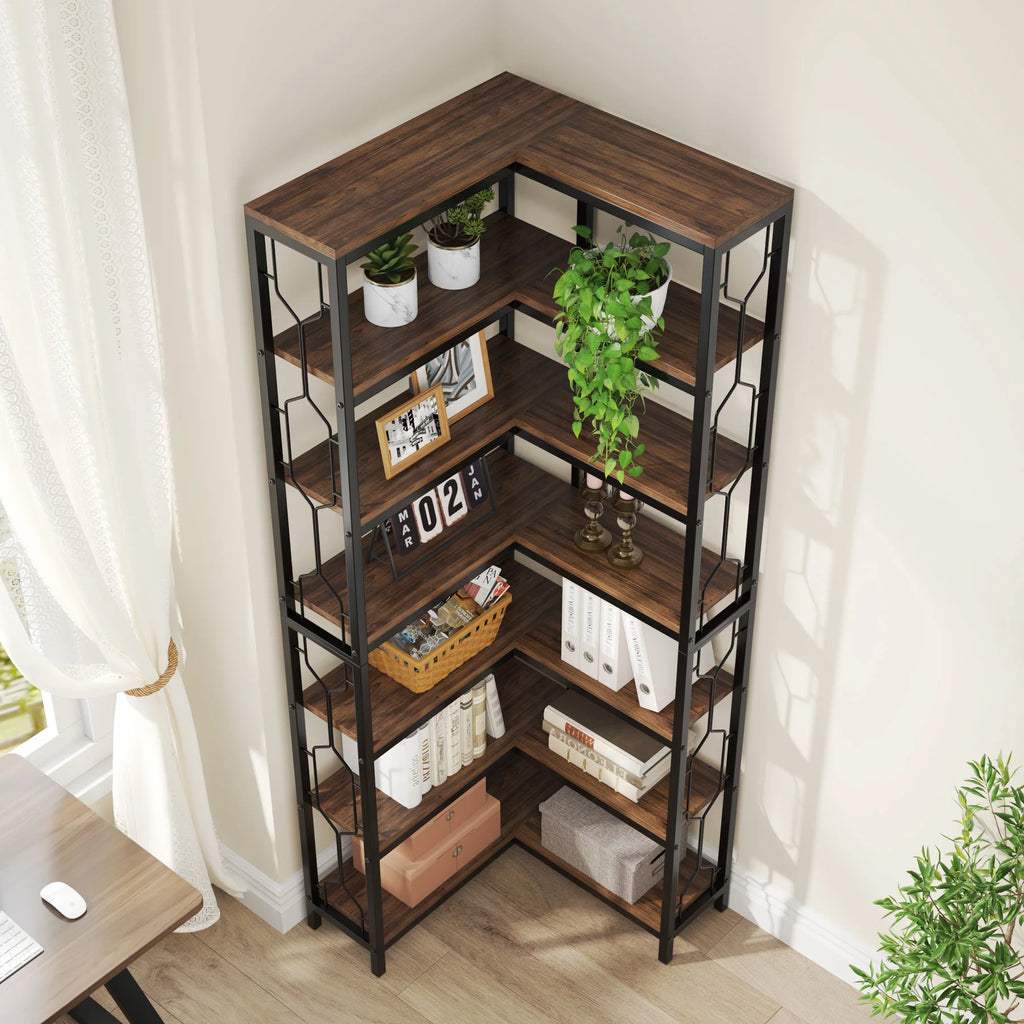 7-Tier Corner Bookshelf,