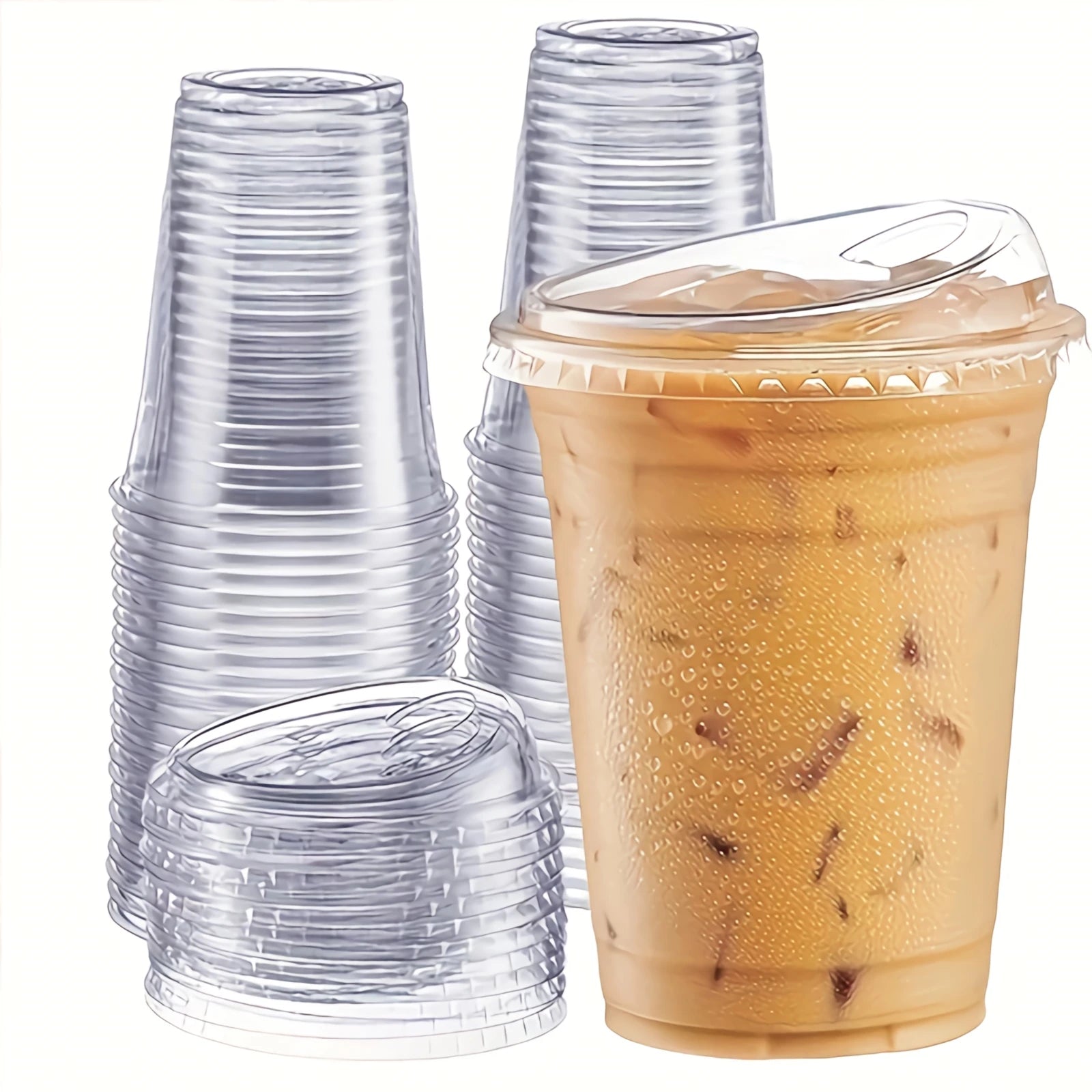 Plastic Cups,  10 Pack, 16 oz Disposable