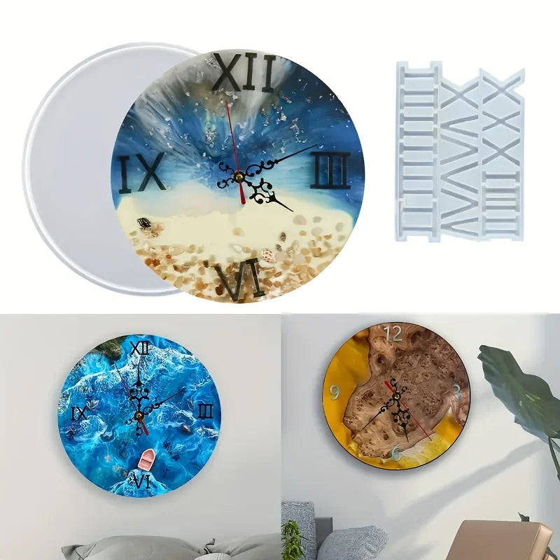 Clock Mold, Square, Silicone, Resin Mold