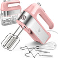 450W Electric Hand Mixer, Scale Cup, Pink