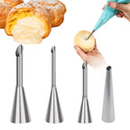4Pcs Puff Pastry Piping Nozzle Set