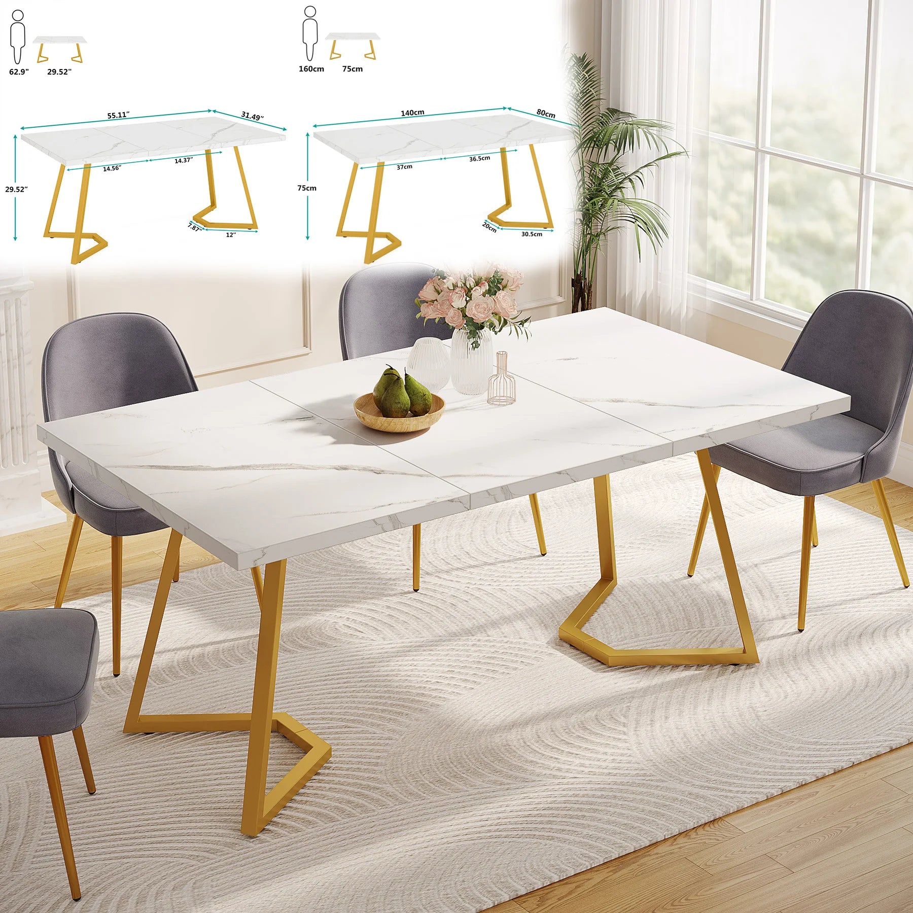 Rectangular Dining Table /4-6