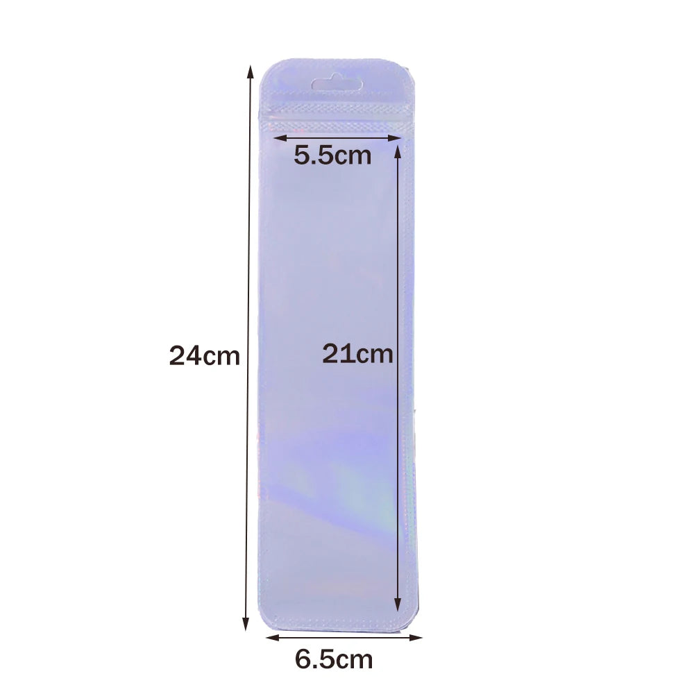 50pcs Holographic Zipper Small Food Storage
