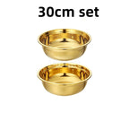 Round Golden Stainless Steel Colander