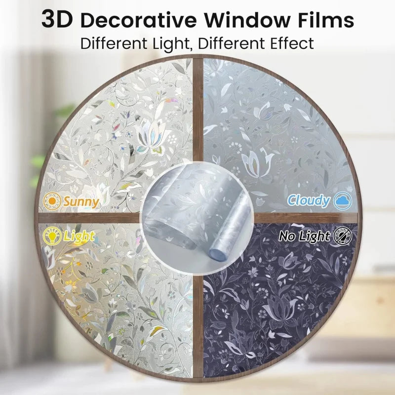 Tulip Frosted Window Privacy Film, Static Cling