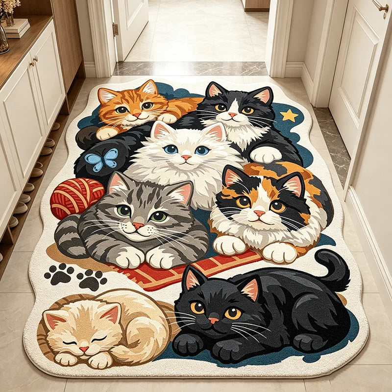 Cats Print Rug Home
