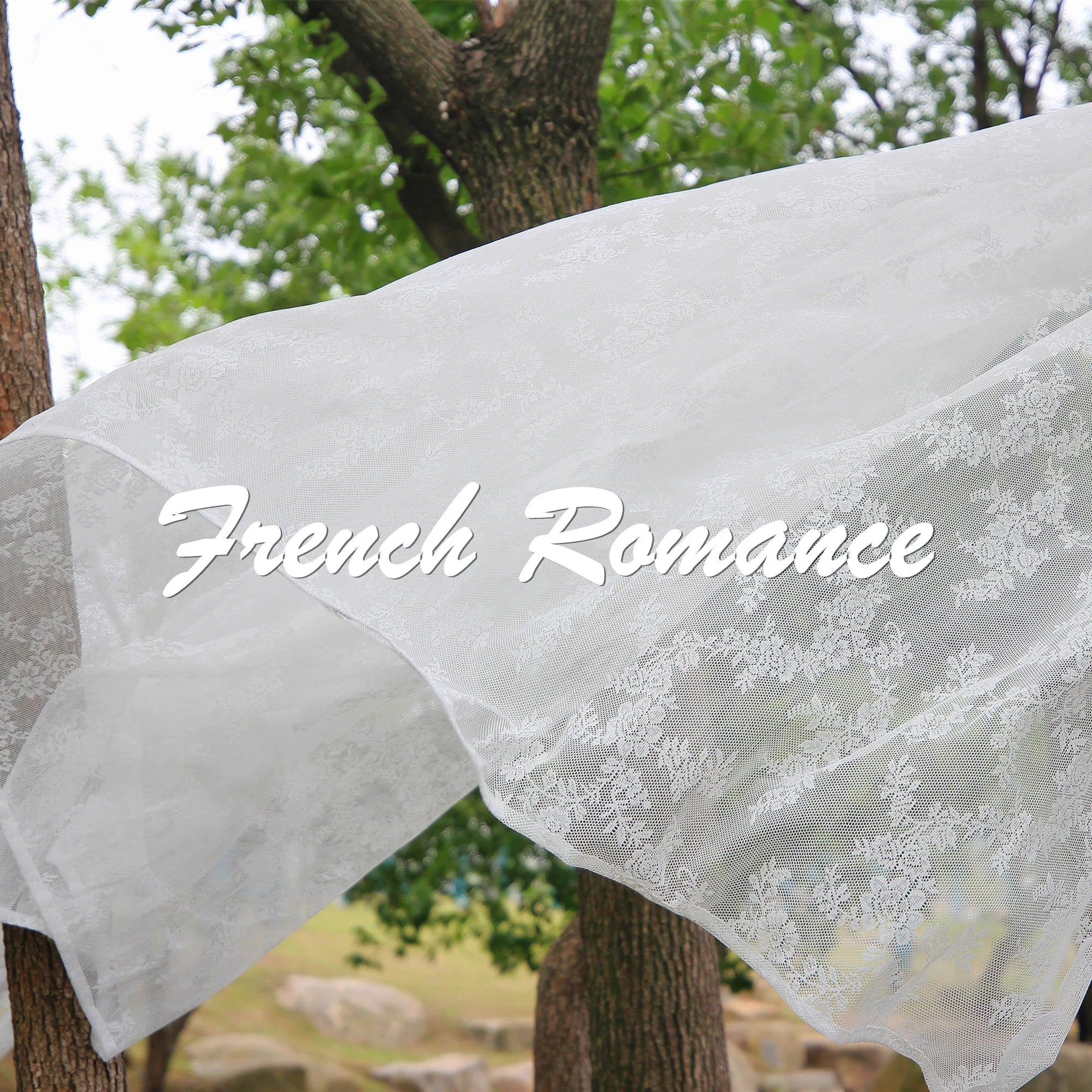 Floral Lace Sheer Curtains, Rod Pocket