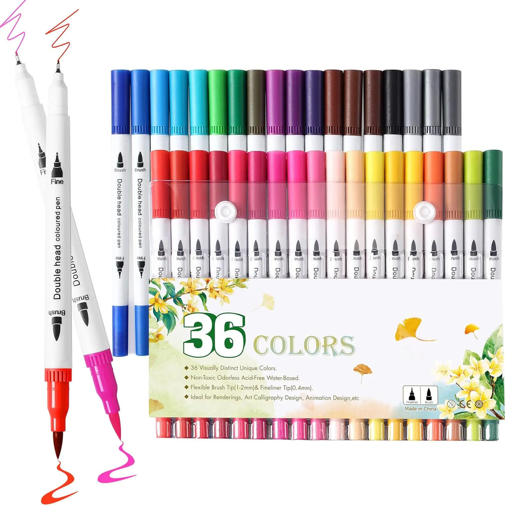36 Dual Tip Markers - Lettering & Drawing