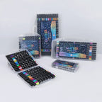 Set of dual brush glitter markers in colorful packaging for vibrant creative projects