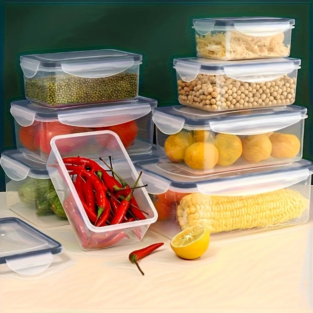 8-PC Food Containers / Locking Lids