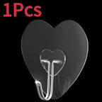 Heart Shape Transparent Hooks