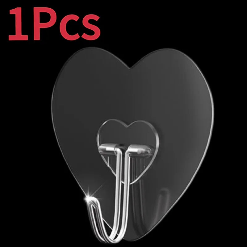 Heart Shape Transparent Hooks