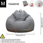 Washable Linen Bean Bag Chair / Filling