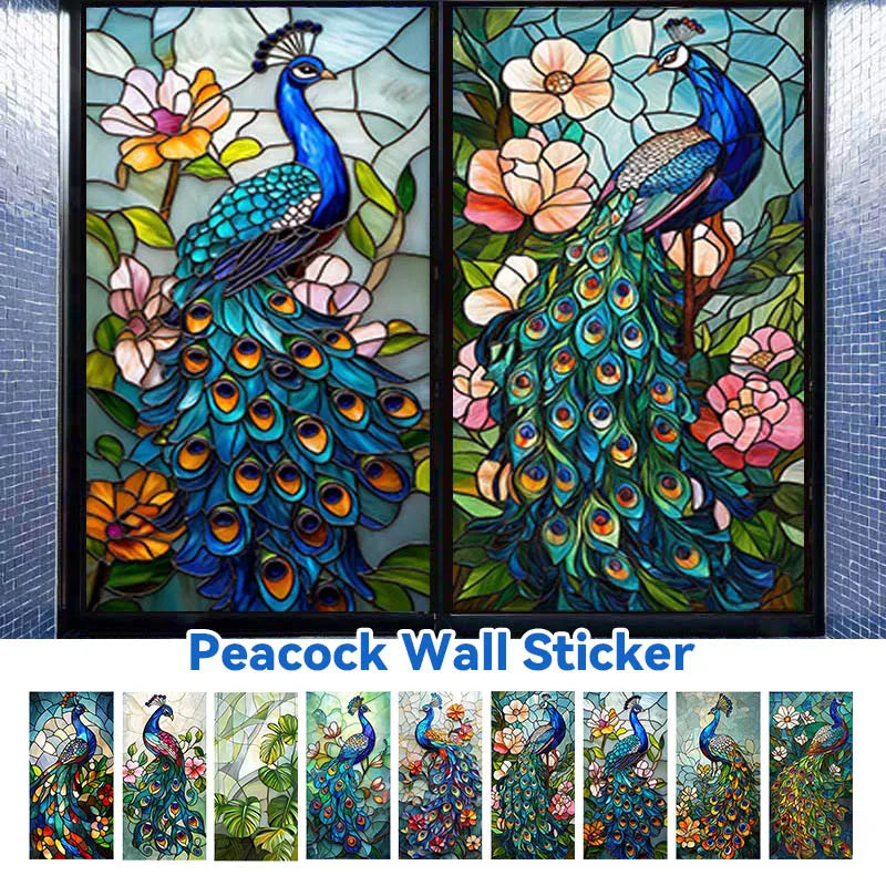 Peacock Pattern Art Window Film