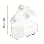 Acrylic Bird Feeder With Suction Cups