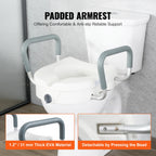 Raised Toilet Seat  Round , Elongated Toilet, Twist Lock
