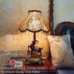 European Clock Peacock Lamp