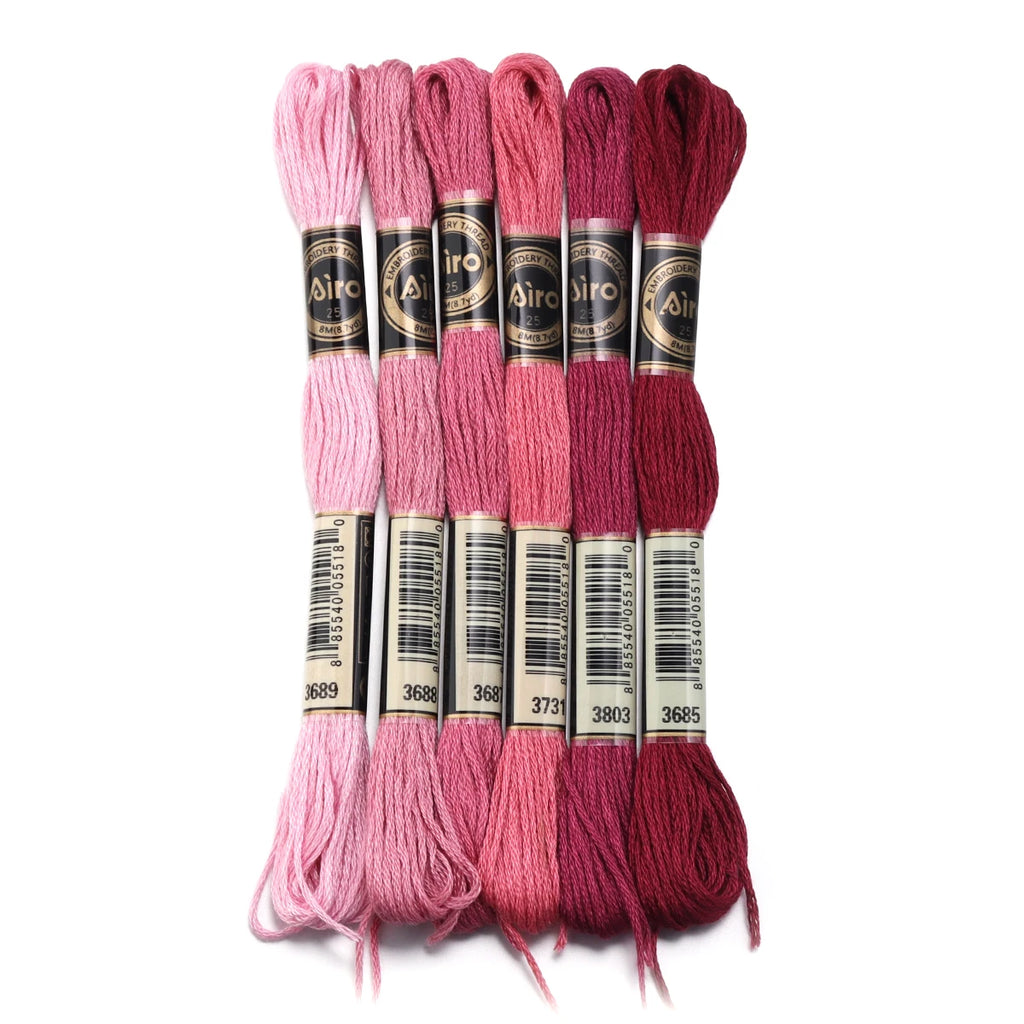 6pcs/lot Colorful Polyester Embroidery Thread