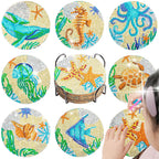 8pc/sets Diamond Painting Coasters