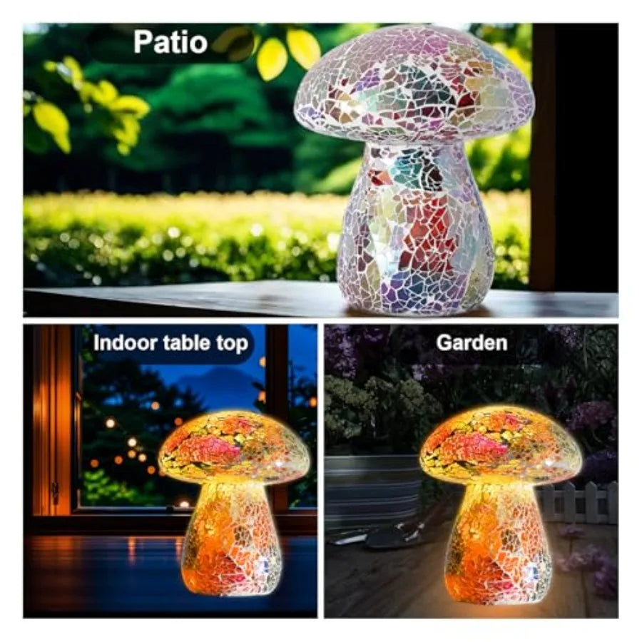 Mosaic Mushroom Garden Lights/ Table Lamp