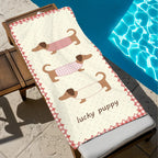 Dachshund dog  Beach Towel