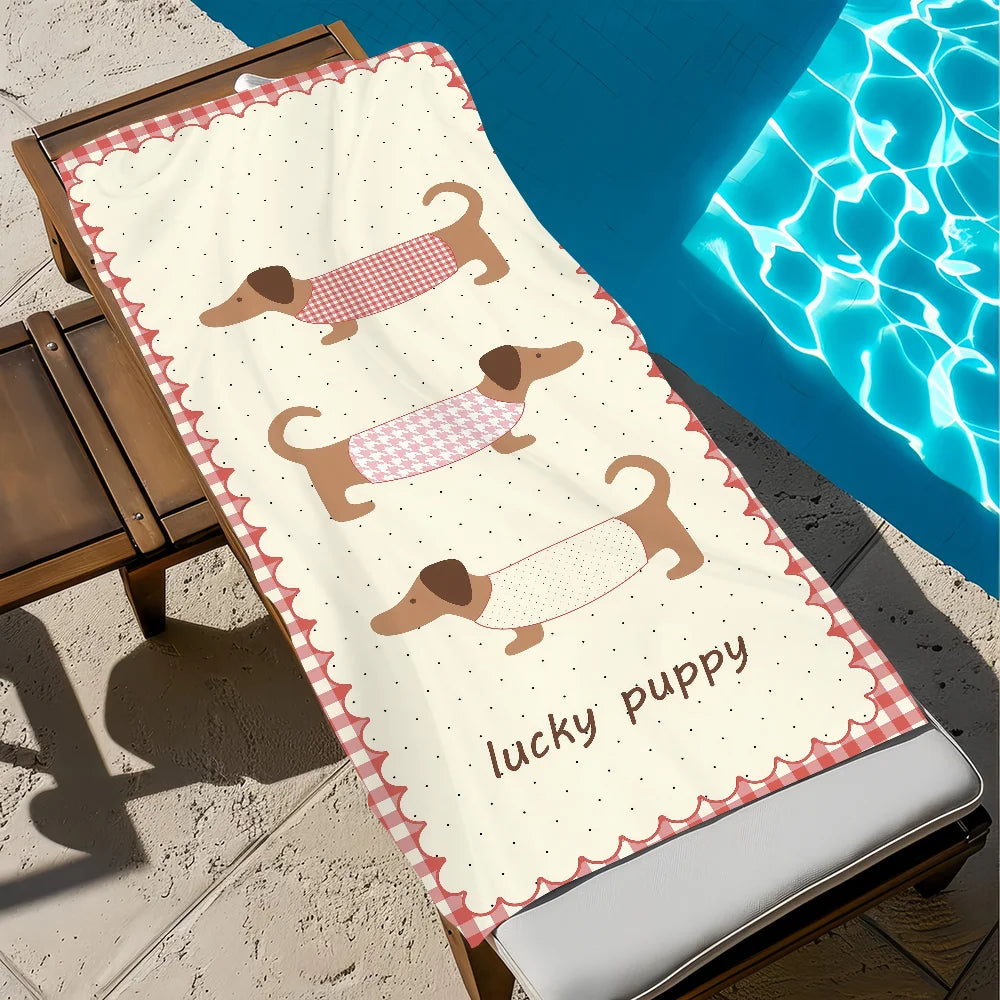 Dachshund dog  Beach Towel