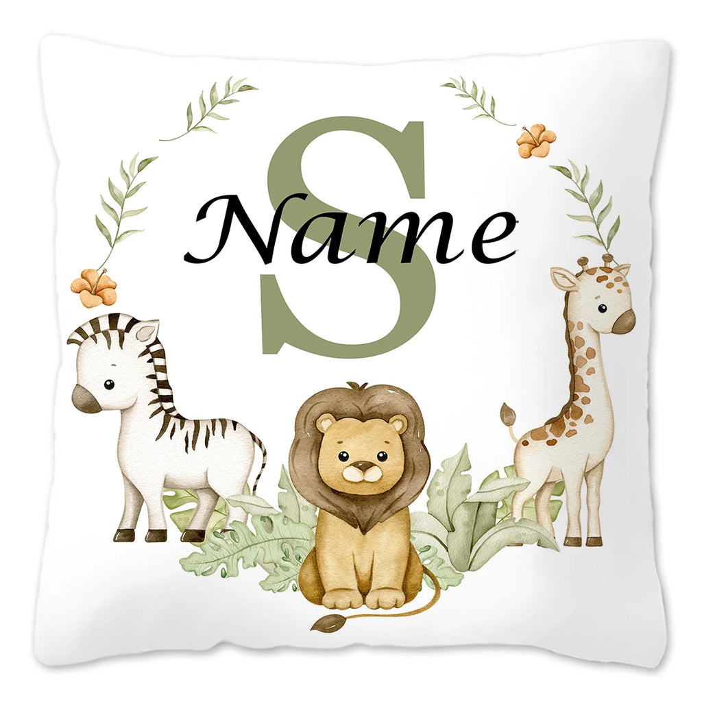 Animal with Name Pillow Case, Personalized