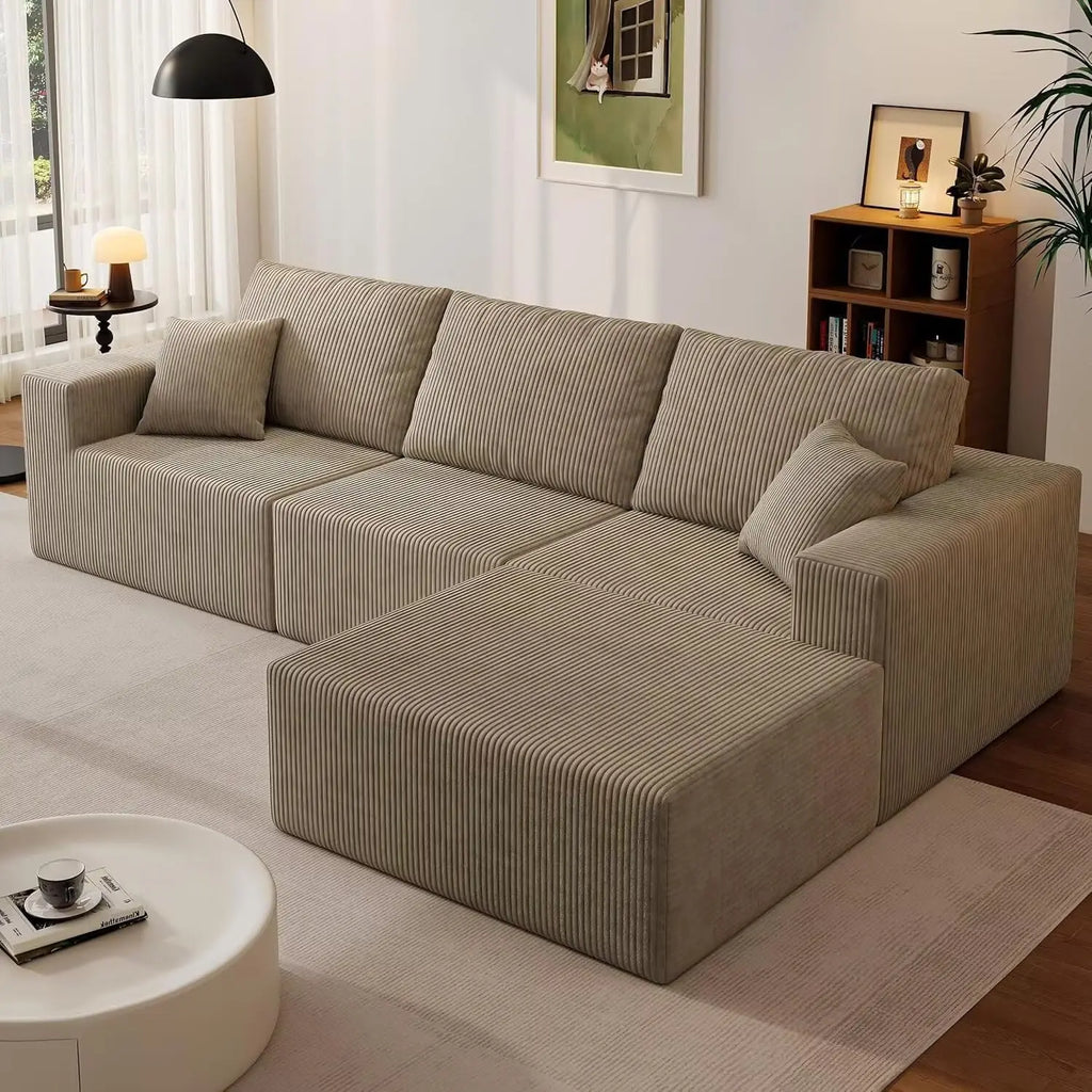 Sectional Sofa L-Shape  Black Customized