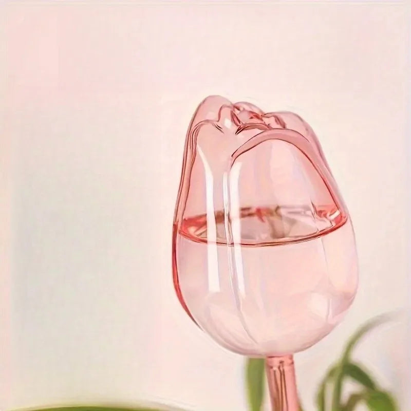 Pink tulip plant watering balls