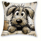 1/4pcs Dog-Patterned Pillowcases