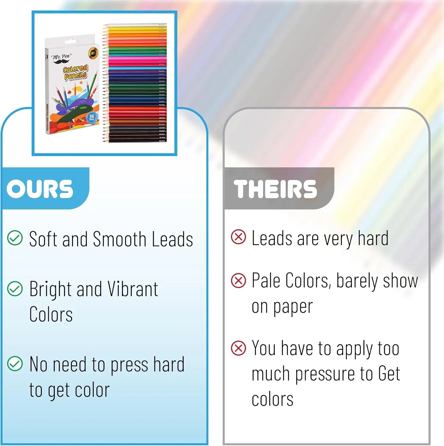 36 Pack Soft Core Colored Pencils