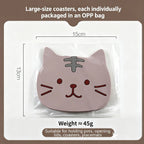 5pcs Cat Silicone Trivets