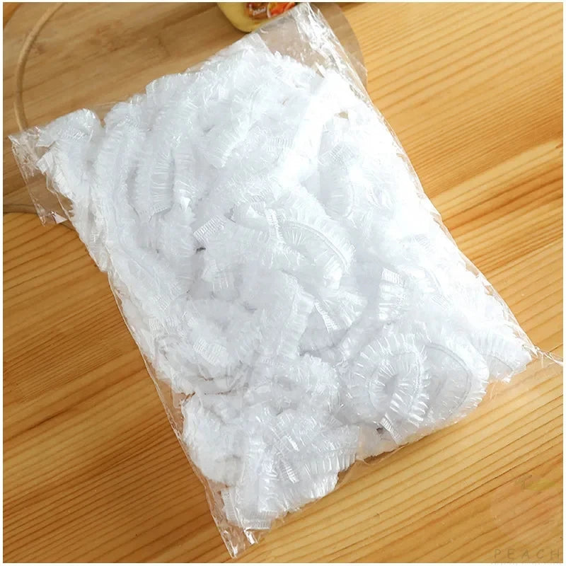 100pcs Disposable Plastic Food Storage Covers