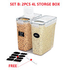 4L Cereal Storage Containers with Lids