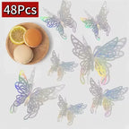 12/48Pcs 3D Butterfly  Wall Sticker