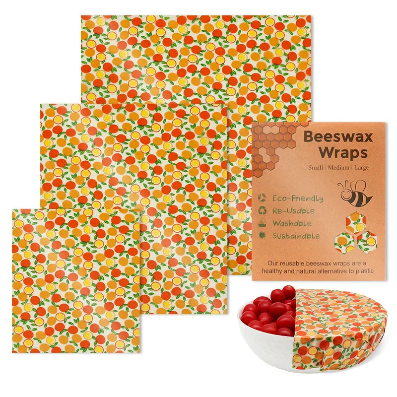 3PC/SET Beeswax Food Wraps, Reusable