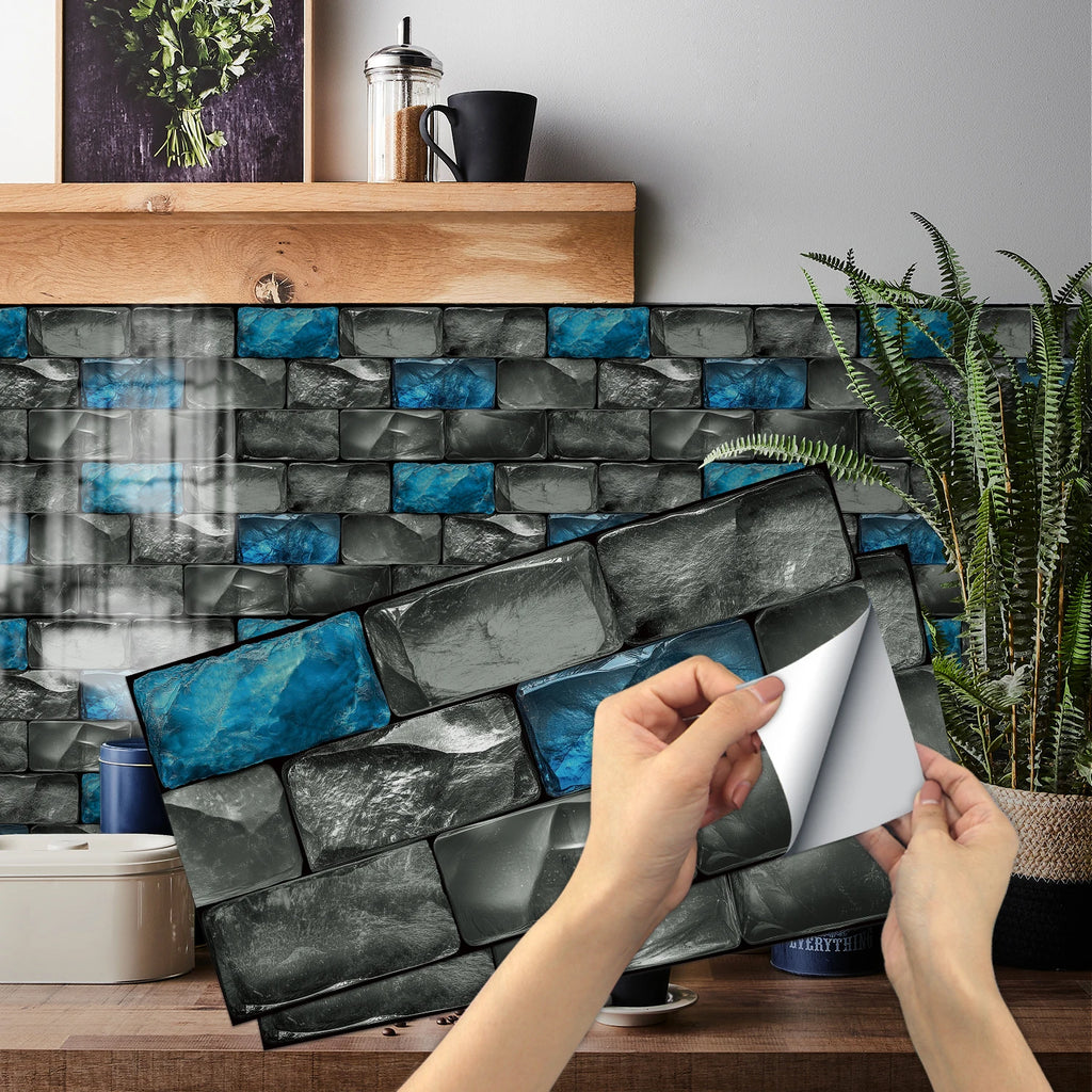 Vintage Faux Wall Tile Self-Adhesive Decal