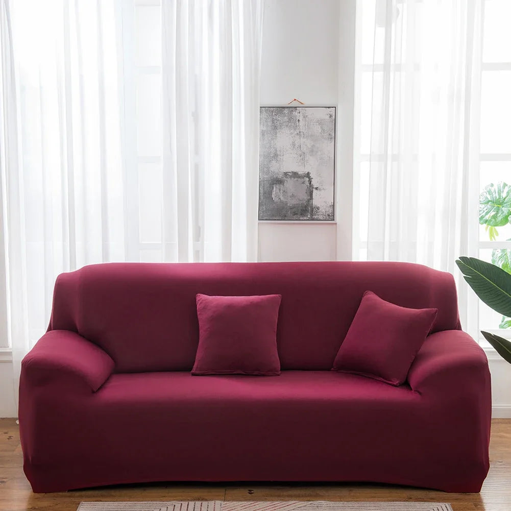 Solid Color Sofa Covers, Elastic